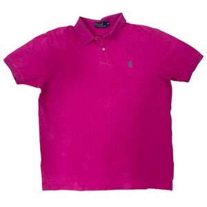 Polo Ralph Lauren Polo Shirt Mens XL Pink Preppy Pique Short Sleeve Pony Logo